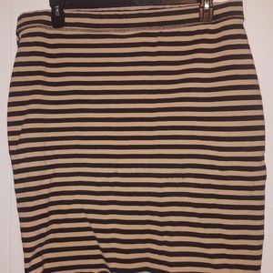 Old Navy Black & Tan Stretchy Pencil Skirt